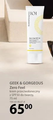 Krem przeciwsłoneczny Geek & Gorgeous Zero Feel SPF50 promocja w Hebe