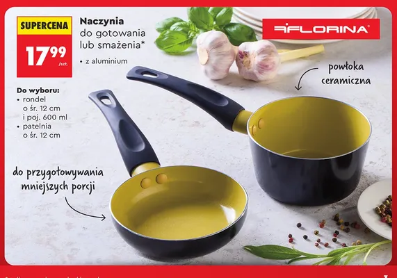 Naczynia do gotowania lub smażenia Florina promocja w Biedronka