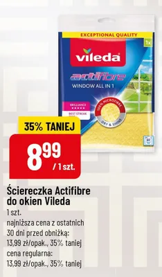 Ściereczka Actifibre do okien Vileda promocja w POLOmarket