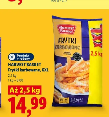 Frytki karbowane XXL Harvest Basket promocja w Lidl