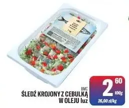 Śledź krojony z cebulą w oleju luz promocja w Tomi Markt