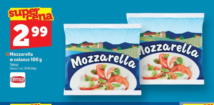 Mozzarella w solance Temar promocja w TOPAZ
