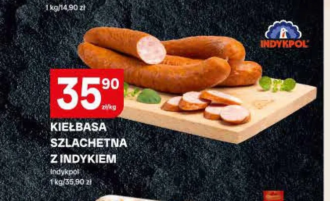 Kiełbasa szlachetna z indykiem Indykpol promocja w Chorten
