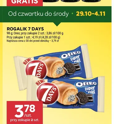 Rogalik 7 Days Oreo promocja w Stokrotka