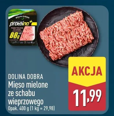 Mięso mielone ze schabu wieprzowego promocja w Aldi