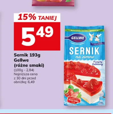 Sernik na zimno Gellwe promocja w Hitpol
