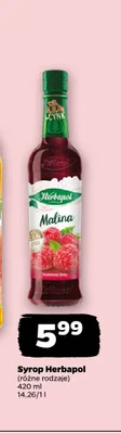 Syrop owocowy Herbapol Malina promocja w Netto