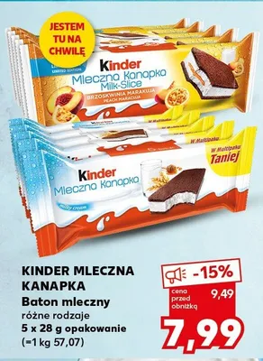 Baton mleczny różne rodzaje promocja w Kaufland