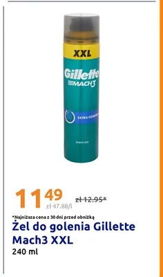 Żel do golenia Gillette Mach3 XXL promocja w Action