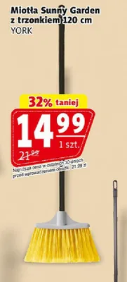 Miotła Sunny Garden z trzonkiem 120cm YORK promocja w Prim Market