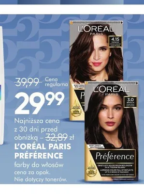 Farby do włosów L'ORÉAL PARIS PRÉFÉRENCE promocja w Super-Pharm