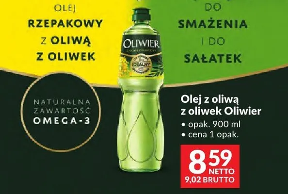 Olej z oliwą z oliwek Oliwier do smażenia i do sałatek promocja w Makro