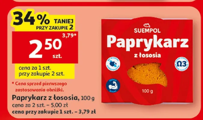 Paprykarz z łososia Suempol promocja w Auchan