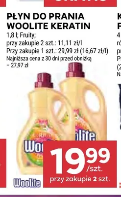 Płyn do prania Woolite Keratin Fruity promocja w Stokrotka