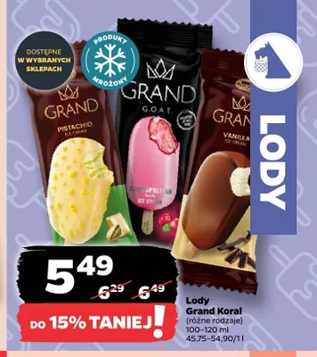 Lody na patyku Vanilla Grand Koral promocja w Netto