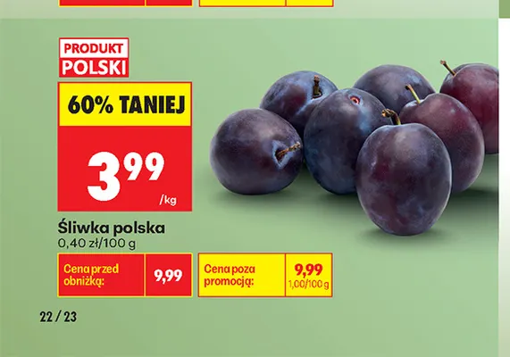 Śliwki polskie promocja w Biedronka