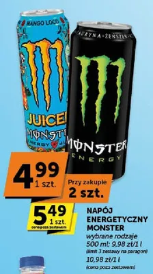 Napój energetyczny wybrane rodzaje promocja w Groszek