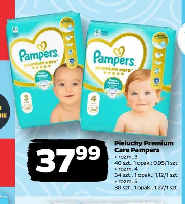 Pieluchy Premium Care rozm. 4 Pampers promocja w Netto