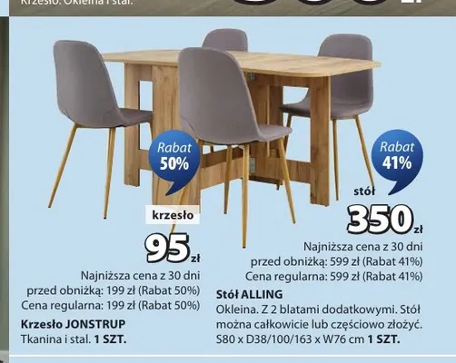Stół Alling promocja w Jysk