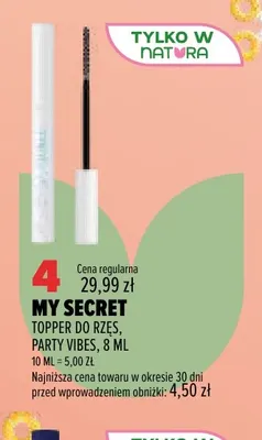 Topper do rzęs Party Vibes My Secret promocja w Drogerie Natura