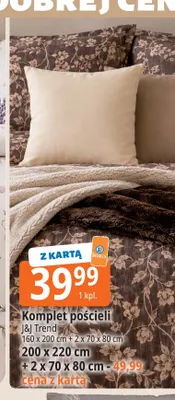Komplet pościeli 160 x 200 + 70 x 80 promocja w Leclerc