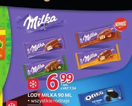 Lody Milka Hazelnut 90 ml promocja w Selgros