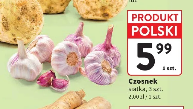 Czosnek polski promocja w Intermarche