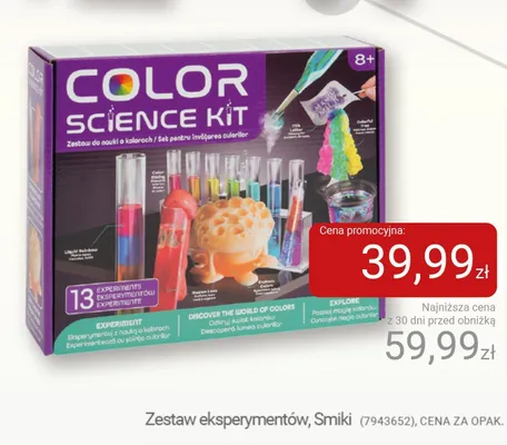Zestaw eksperymentów do nauki o kolorach Smiki promocja w Smyk