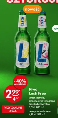Piwo bezalkoholowe Lech smoczy owoc winogrono promocja w Żabka