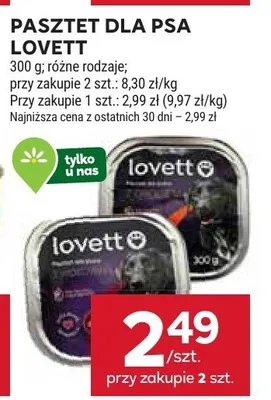 Pasztet dla psa Lovett promocja w Stokrotka