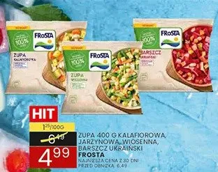 Zupa kalaforowa, jarzeniowa, wiosenna różne rodzaje, Frosta promocja w Wafelek