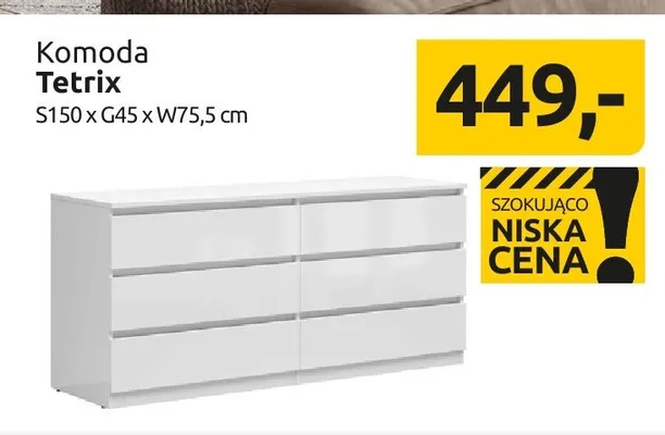Komoda Tetrix promocja w Black Red White