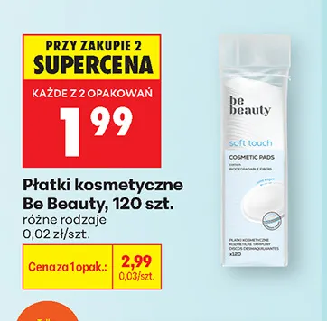 Płatki kosmetyczne Be Beauty promocja w Biedronka