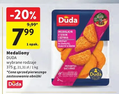 Medaliony z serem i szynką Duda promocja w Intermarche