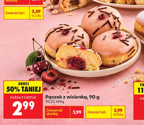Pączek z wisienką promocja w Biedronka