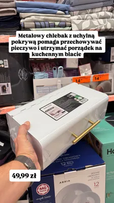 Chlebak metalowy Smukee Home promocja w Biedronka