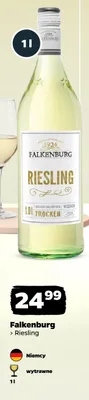 Wino białe Falkenburg Riesling wytrawne niemieckie promocja w Netto