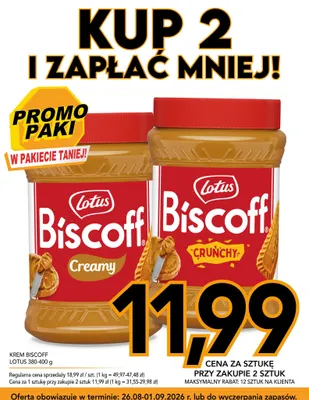 Krem Lotus Biscoff Crunchy promocja w Kupiec