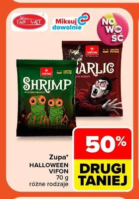 Zupa Halloween Vifon Garlic promocja w Carrefour