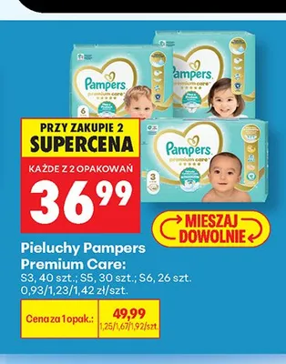 Pieluchy jednorazowe Pampers Premium Care S3 promocja w Biedronka