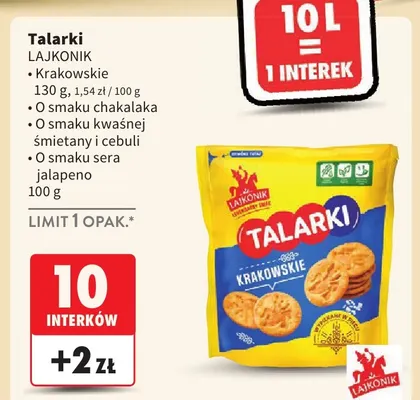 Talarki o smaku sera jalapeno Lajkonik promocja w Intermarche