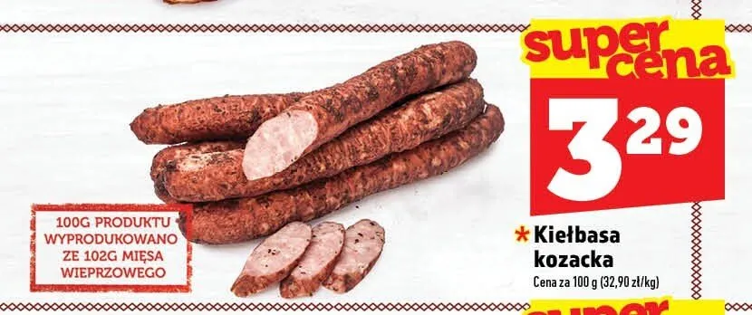 Kiełbasa kozacka Pekpol promocja w TOPAZ