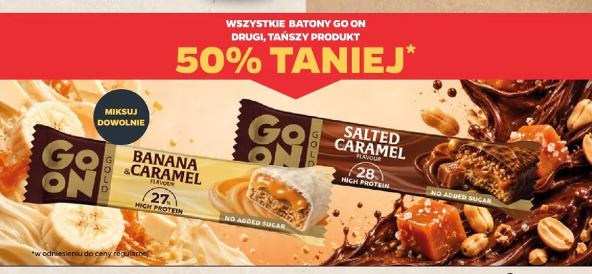 Baton Go On Gold Salted Caramel promocja w Netto