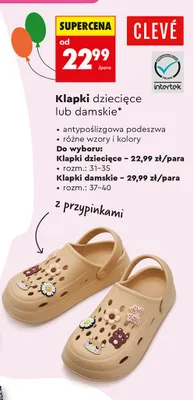 Klapki CLEVÉ promocja w Biedronka