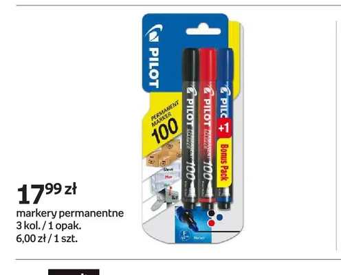 Markery permanentne Pilot 3-pak promocja w Empik
