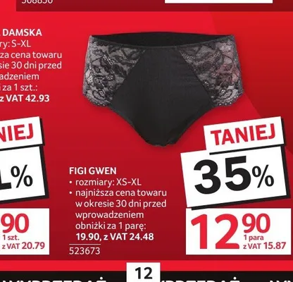 Figi damskie Gwen promocja w Selgros