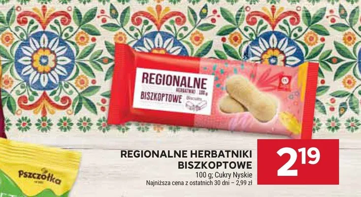 Herbatniki biszkoptowe regionalne promocja w Stokrotka