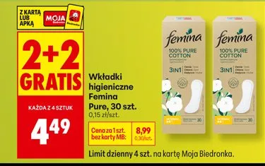 Wkładki aloesowe Pure promocja w Biedronka