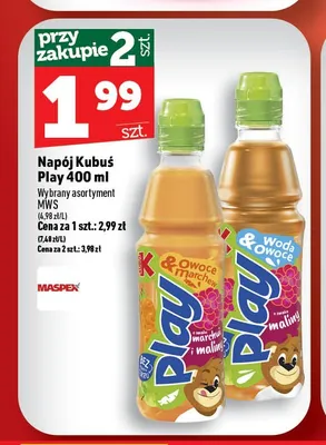 Napój Kubuś Play promocja w TOPAZ