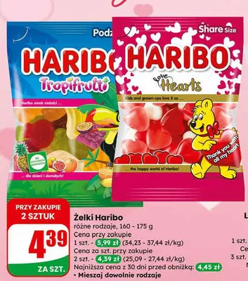 Żelki różne rodzaje promocja w Dino